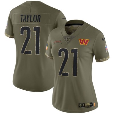 Washington Commanders #21 Sean Taylor Nike Women's 2022 Salute To Service Limited Jersey - Olive